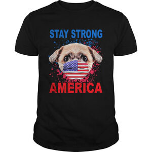 Shih Tzu Face Mark Stay Strong America Shirt